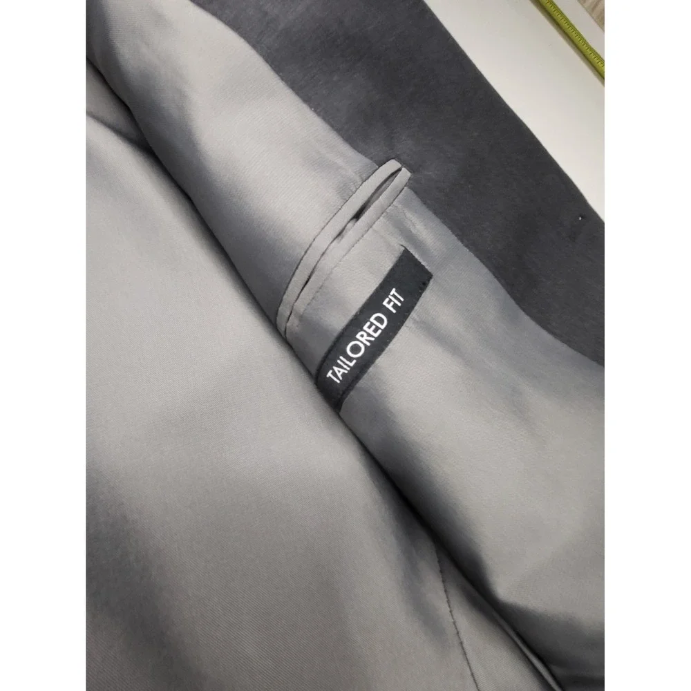 Jos. A. Bank 44 Short/38 Waist Mens 2 Piece Suit Charcoal Gray Blazer Pants Set